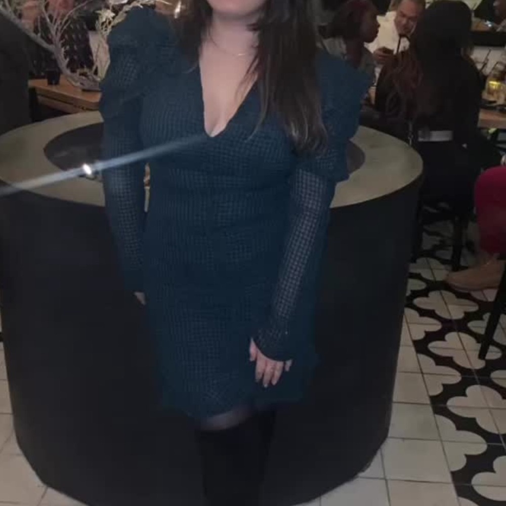 Endless Rose from Express Teal Long Sleeve Dress - Picture 6 of 7